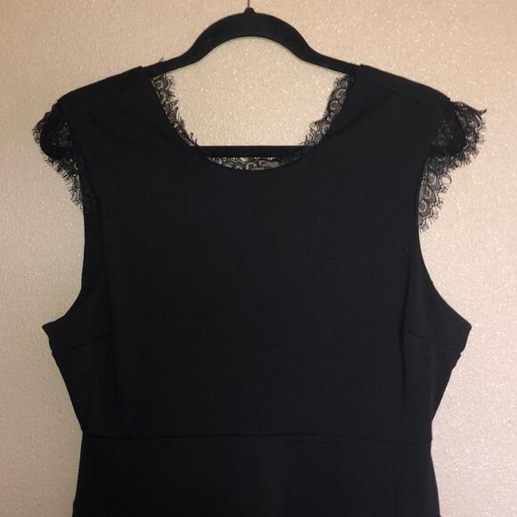 Chalk CCUSP WitchCore GoblinCore Goth Little Black lace Flare Sleeve Dress - Picture 2 of 16